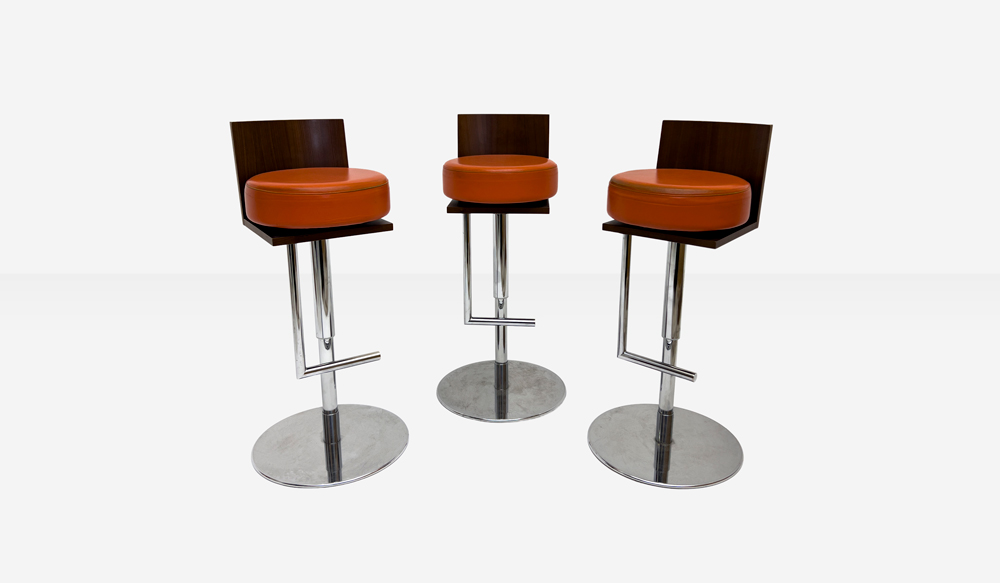 Poltrona Frau, Le Spighe Bar Stools, Group of 3