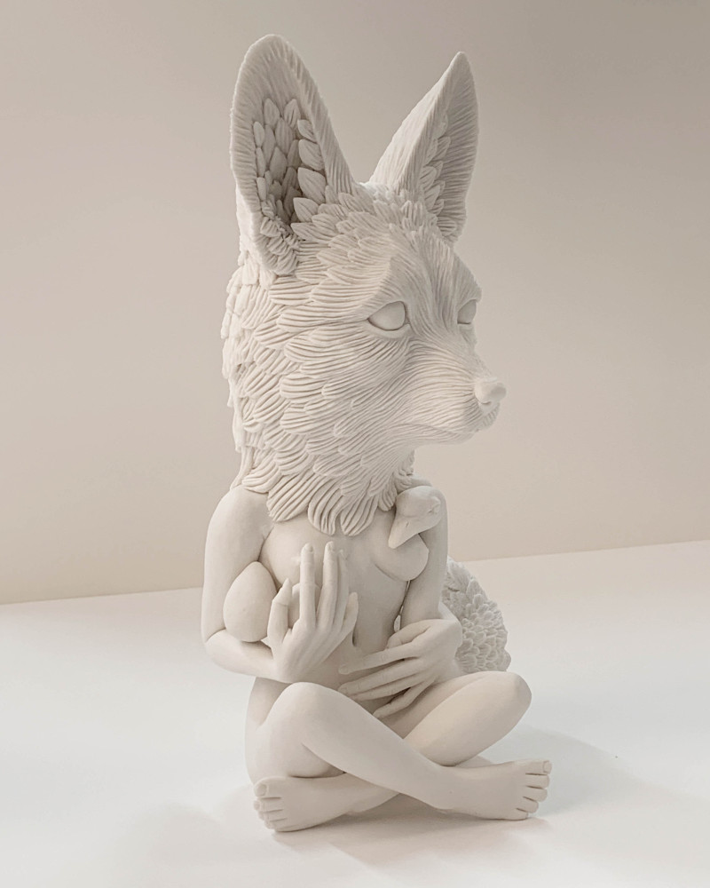 Crystal Morey - Leda and the Swan: Sierra Nevada Red Fox