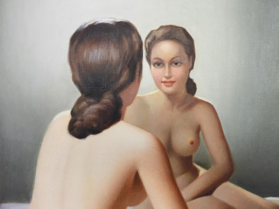 Robert Duflos - Nude in the Mirror