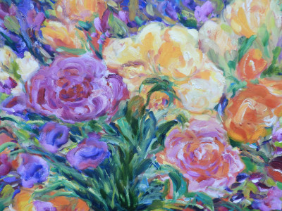 Silvia Reisinger Malva - Colorful Rose Bouquet