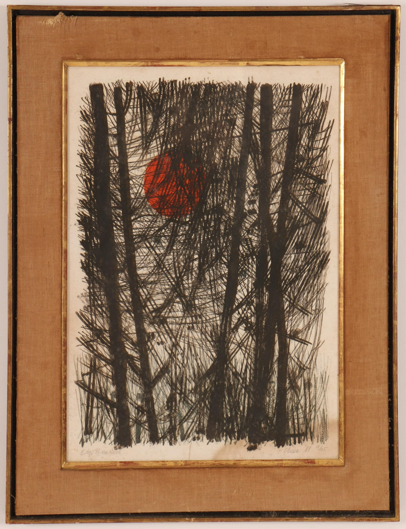 Bernard Cheese - Edge of the Wood, color litho