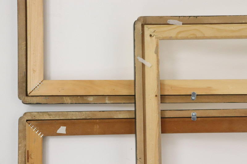 Set of Three Gold Leaf Floral Frames - 24 x 36"