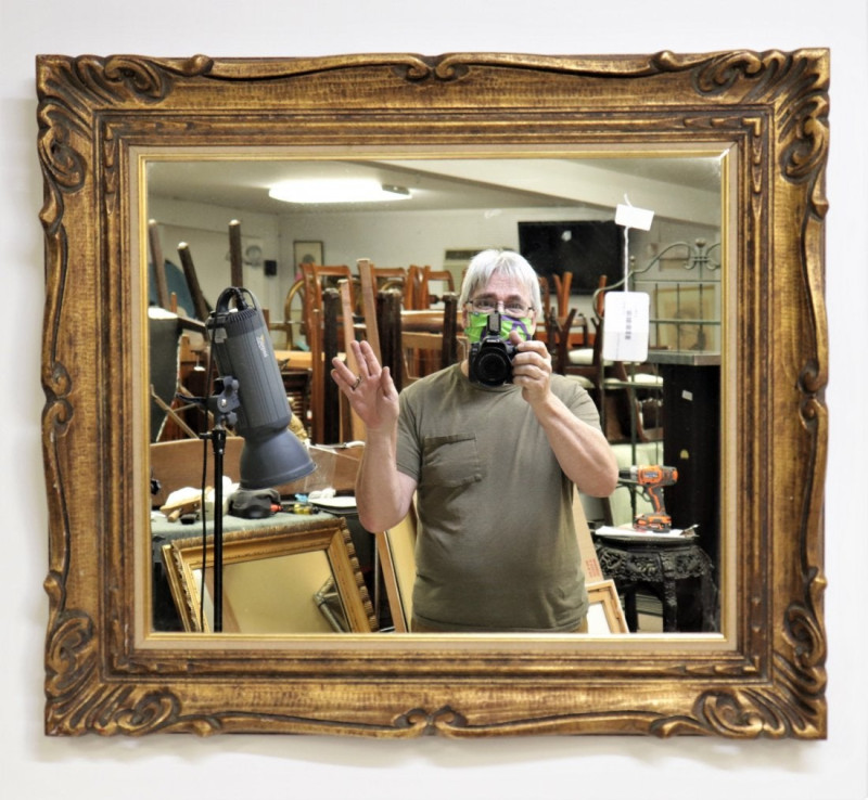 Early Georgian Style Gilt Decorated Mirror &amp; other