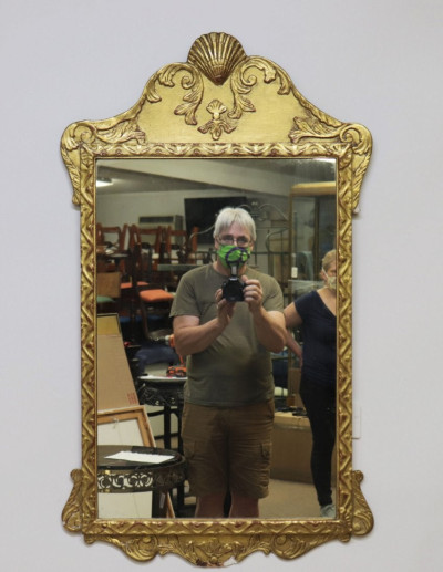Early Georgian Style Gilt Decorated Mirror &amp; other