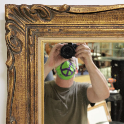 Early Georgian Style Gilt Decorated Mirror &amp; other