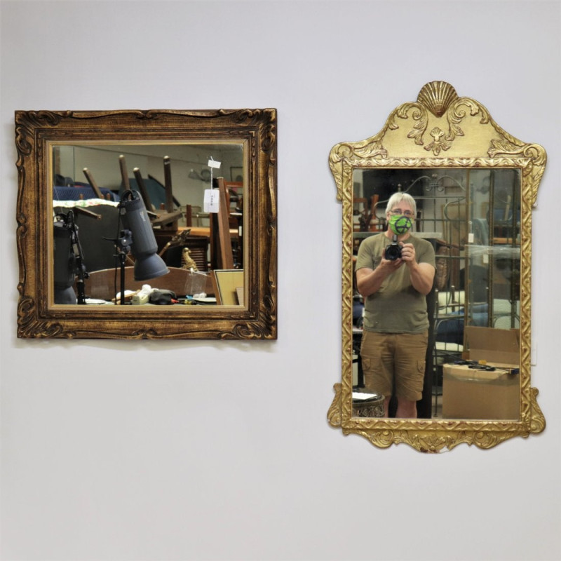 Early Georgian Style Gilt Decorated Mirror &amp; other