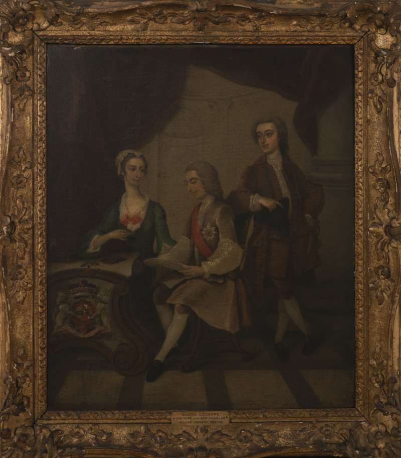 in the style of William Hogarth - Baron Colemore and Family