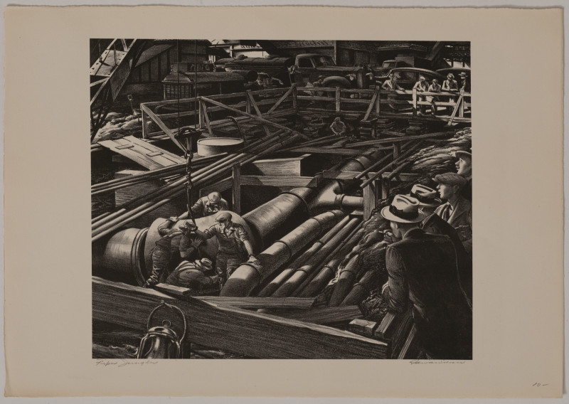 Edward Arthur Wilson - Untitled (Pipeline construction in New York City)