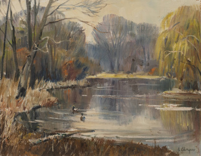 George Cherepov - Group, three (3) early and late autumn scenes