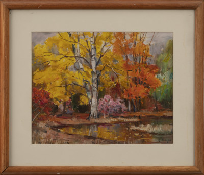 George Cherepov - Group, three (3) early and late autumn scenes