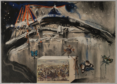 Salvador Dali - Currier &amp;amp; Ives series: Central Park, Winter, New York