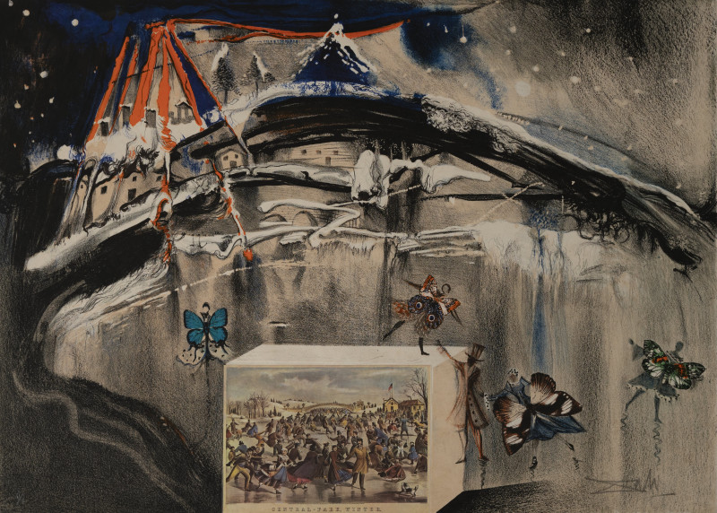 Salvador Dali - Currier &amp;amp; Ives series: Central Park, Winter, New York