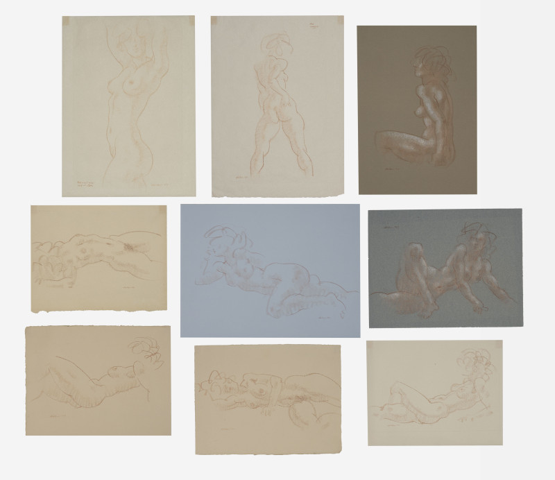 Donald Holden - Nine nude drawings