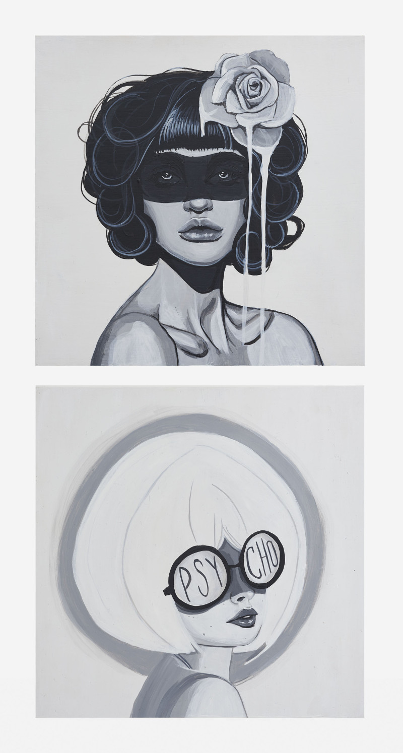 Amanda Stalter - Group of two (2) women in black and white)