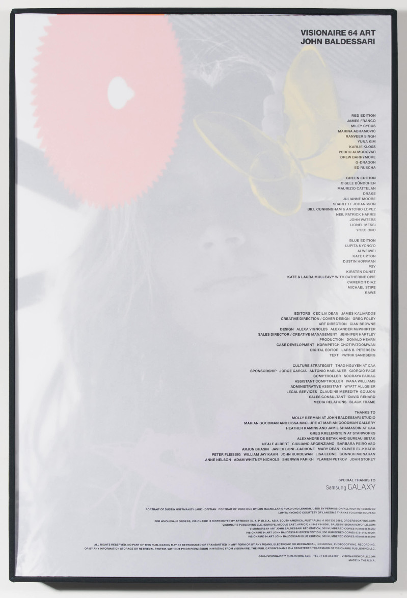 John Baldessari - Visionaire 64 Art Portfolio: Green, Red, and Blue Editions