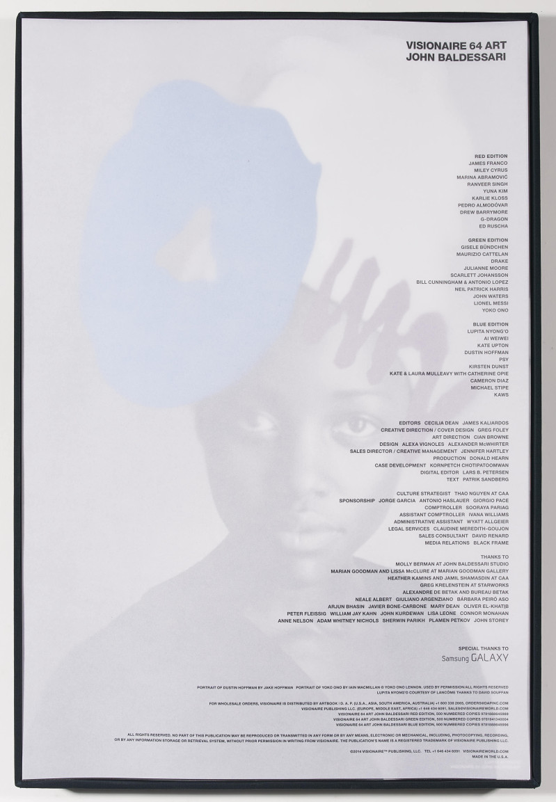 John Baldessari - Visionaire 64 Art Portfolio: Green, Red, and Blue Editions