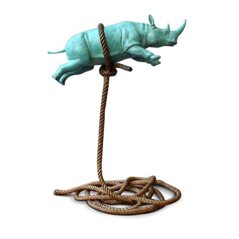 Gillie and Marc Schattner - Green flying Rhino on short rope