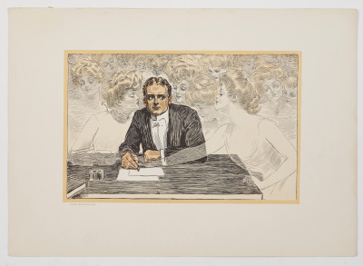 Frederic Remington - Group, four (4) Western scenes and four (4) Gibson Girls