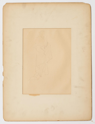 Frederic Remington (attributed) - Group, six figural studies on four (4) sheets