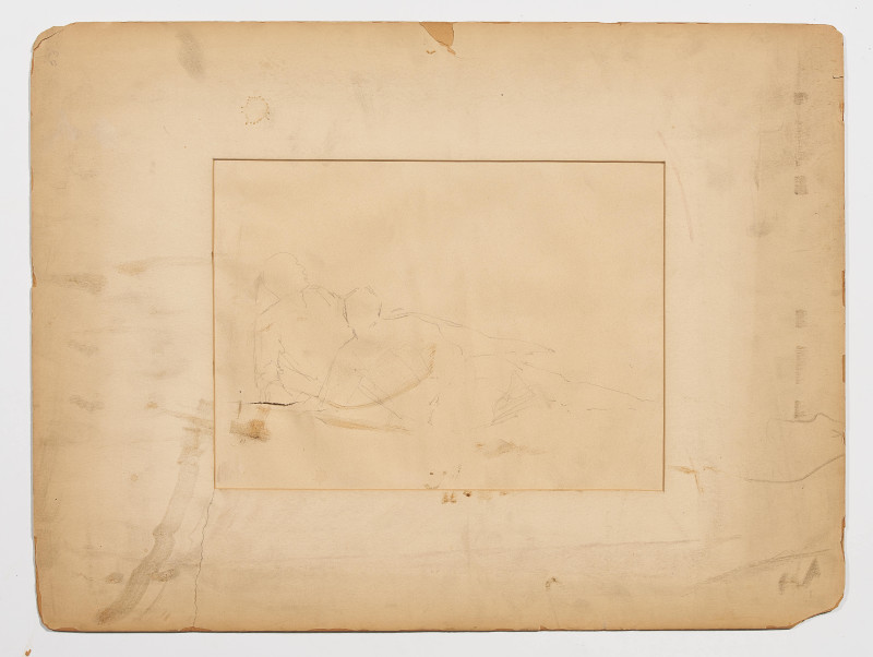 Frederic Remington (attributed) - Group, six figural studies on four (4) sheets