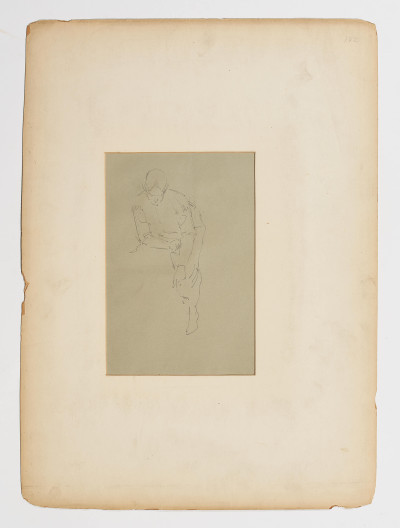 Frederic Remington (attributed) - Group, six figural studies on four (4) sheets