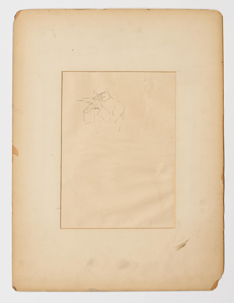 Frederic Remington (attributed) - Group, six figural studies on four (4) sheets