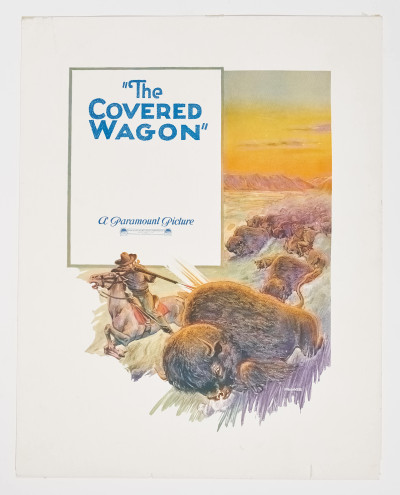 Unknown Artist - Original artwork for early Western movie promotion