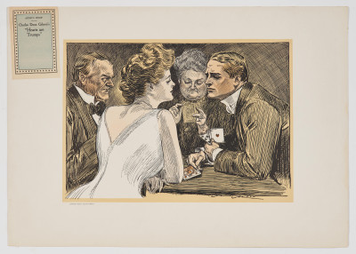 Frederic Remington - Group, four (4) Western scenes and four (4) Gibson Girls