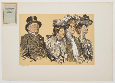 Frederic Remington - Group, four (4) Western scenes and four (4) Gibson Girls