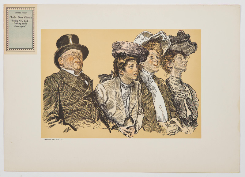 Frederic Remington - Group, four (4) Western scenes and four (4) Gibson Girls