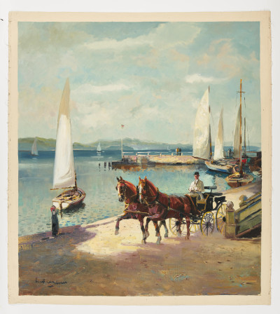 Ludwig Gschossmann - Lake Sail Promenade at Starnbergerse Lake Starnberg Near Munich