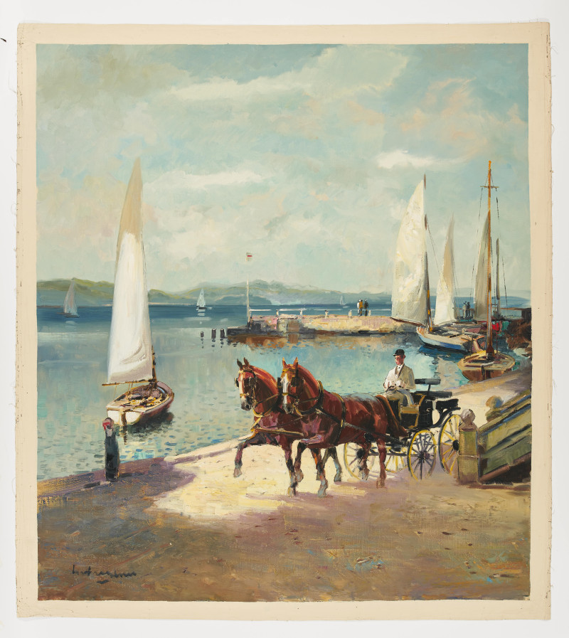 Ludwig Gschossmann - Lake Sail Promenade at Starnbergerse Lake Starnberg Near Munich