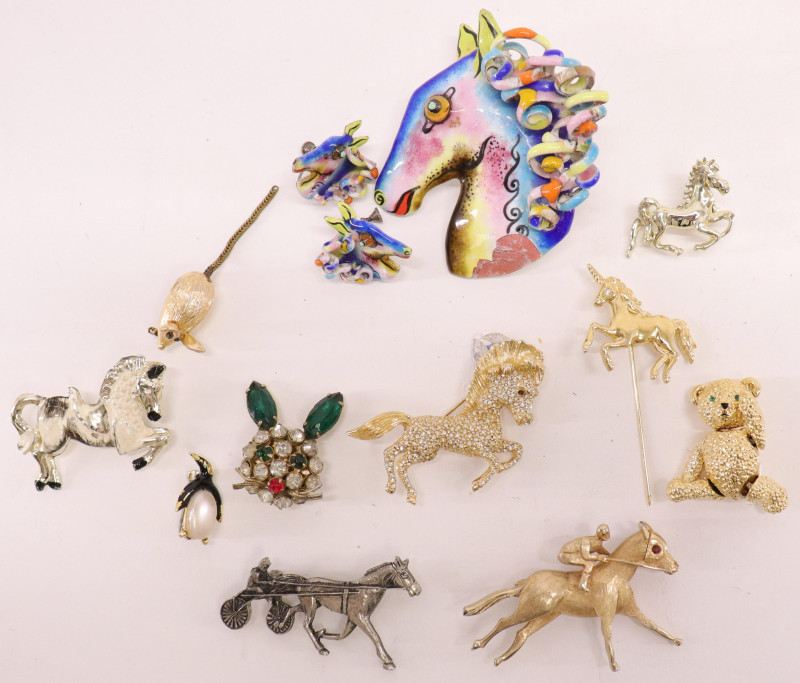 Very Large Group of Vintage Animal Costume Jewelry