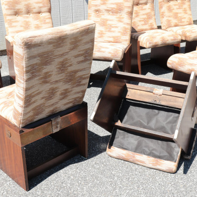 Set of 9 Mid Century Copper Dining Chairs, c 1980