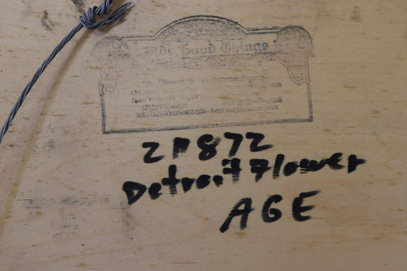 Vintage Pressed Tin Frame Wall Mirror