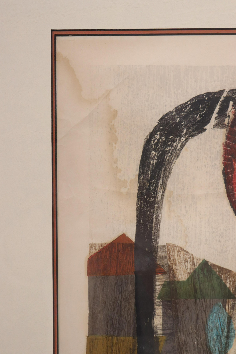 Goro Kumagai, Abstract, color woodblock print