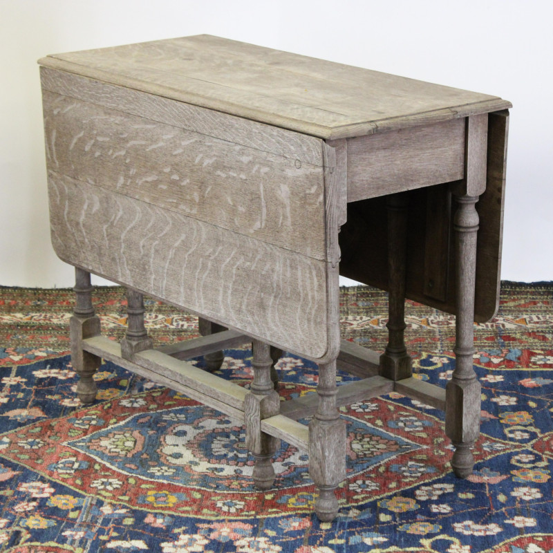 Baroque Style Weathered Oak Dropleaf Table