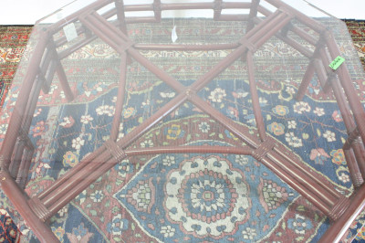 Ficks Reed Octagonal Painted Bamboo Cocktail Table