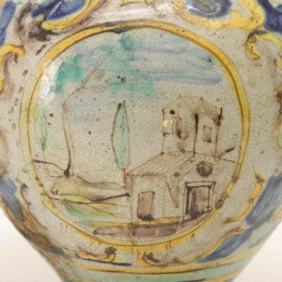Colorful Pottery Vase/Jar, prob. Persian, 19th C.