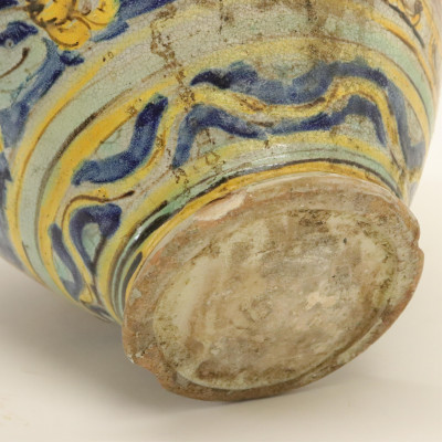 Colorful Pottery Vase/Jar, prob. Persian, 19th C.