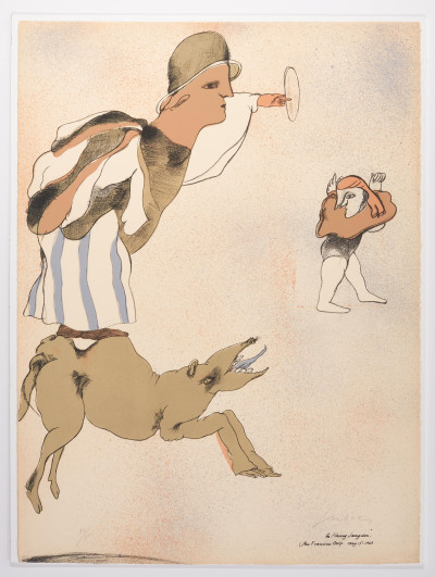 José Luis Cuevas - El viaje / To Harry Langdon, from the portfolio Homage to Quevedo