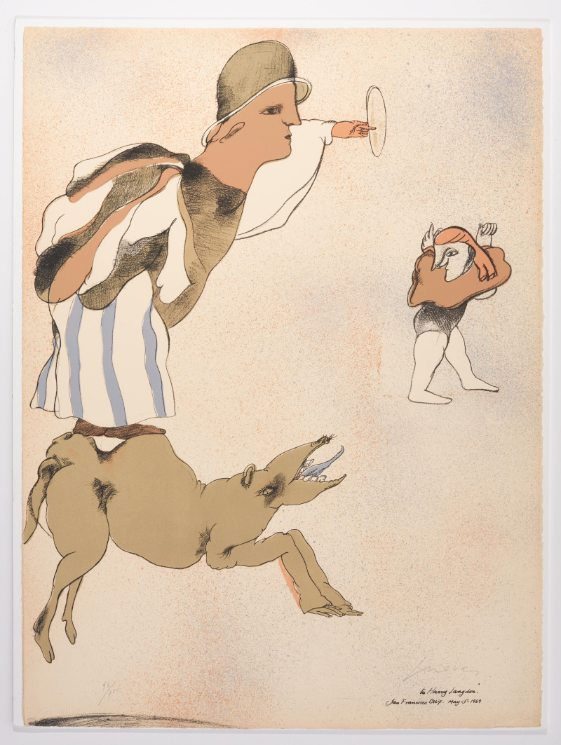 José Luis Cuevas - El viaje / To Harry Langdon, from the portfolio Homage to Quevedo