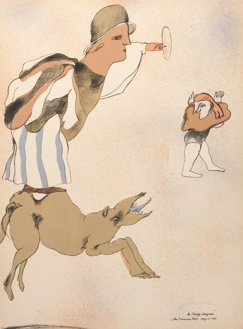 José Luis Cuevas - El viaje / To Harry Langdon, from the portfolio Homage to Quevedo