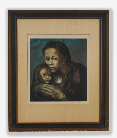 after Pablo Picasso - Mère et enfant au fichu, from Barcelona Suite