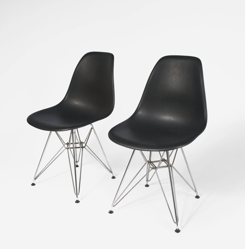 Charles and Ray Eames - Group of Two (2) Eames Molded Plastic Side Chairs