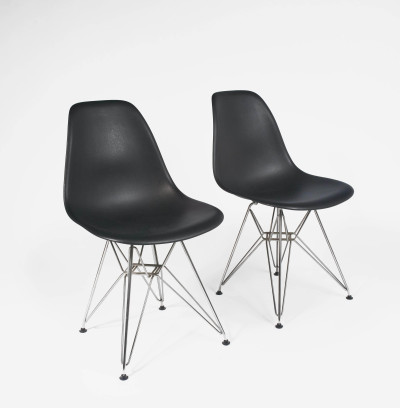 Charles and Ray Eames - Group of Two (2) Eames Molded Plastic Side Chairs