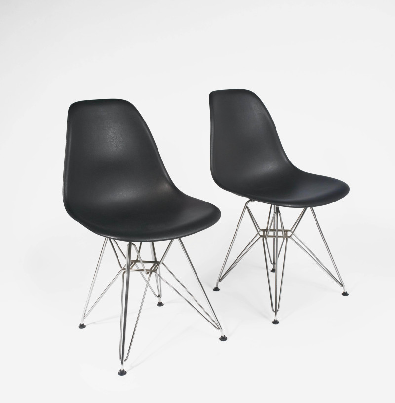 Charles and Ray Eames - Group of Two (2) Eames Molded Plastic Side Chairs