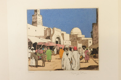 Edgar L Pattison &apos;Tangiers&apos; Color Etching