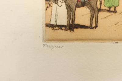 Edgar L Pattison &apos;Tangiers&apos; Color Etching