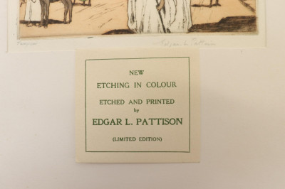 Edgar L Pattison &apos;Tangiers&apos; Color Etching